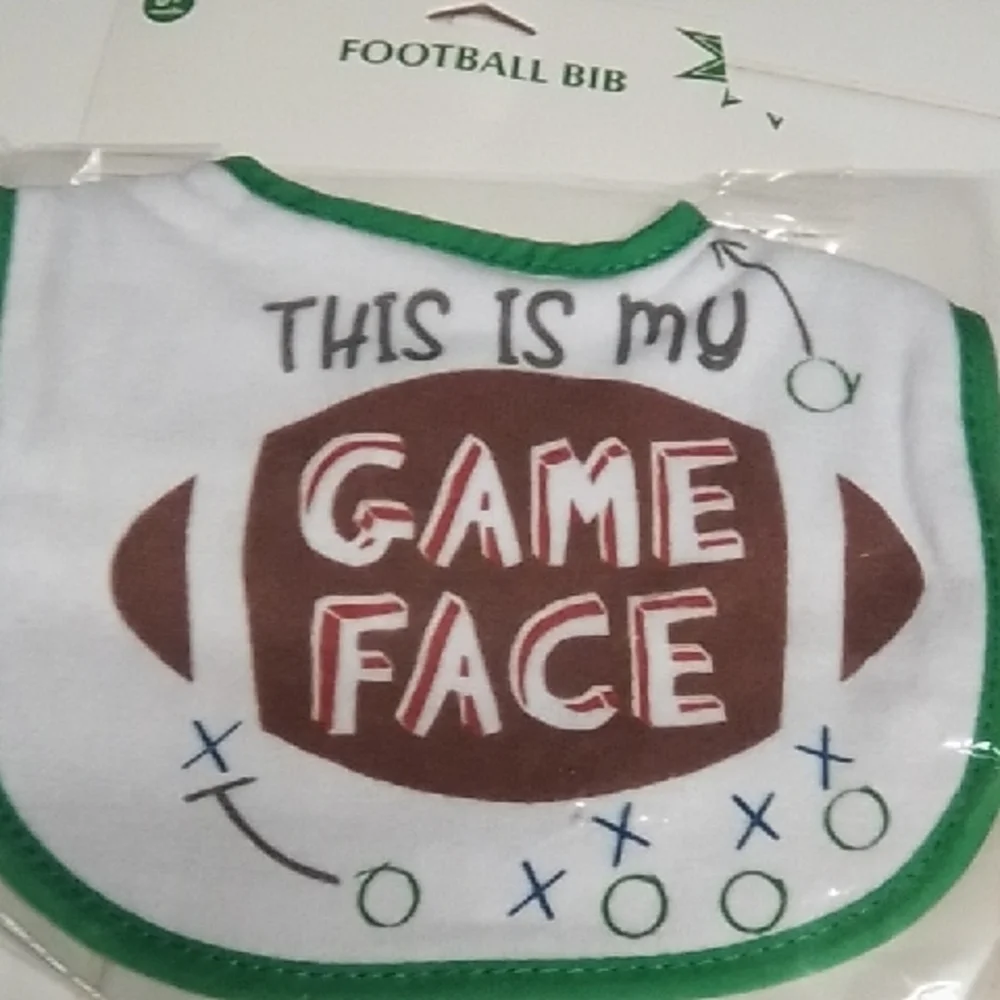 Source Unknown Football Theme Bibs - Brown, Green, Blue